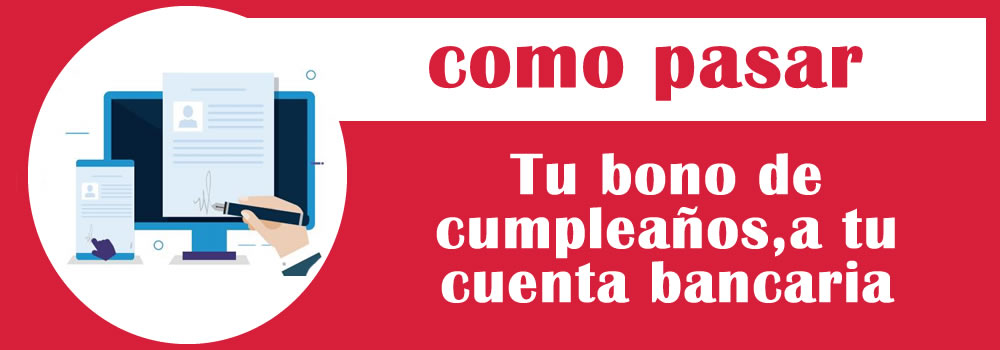 Bono a cuenta bancaria